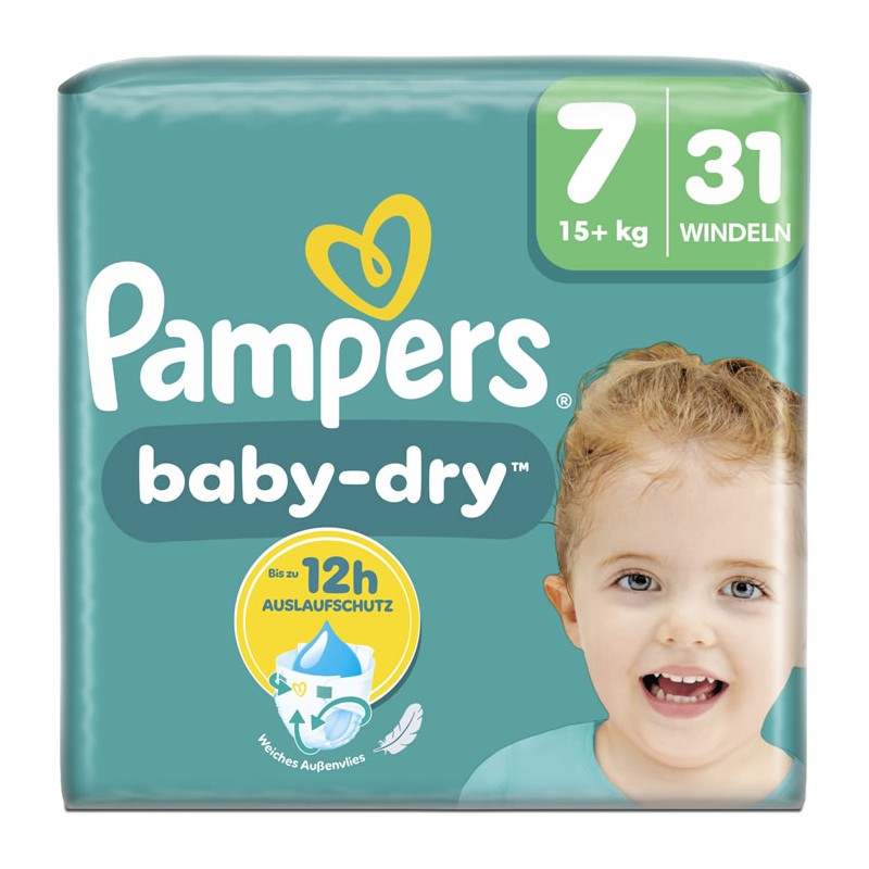 Couches baby dry taille 7 +15kg x31