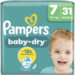 Couches baby dry taille 7 +15kg x31