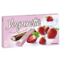Barre de chocolat yogurette au yaourt à la fraise x8 100g