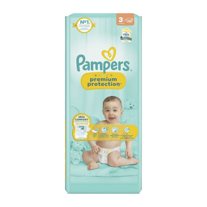 Couches premium protection taille 3 6-10kg x46