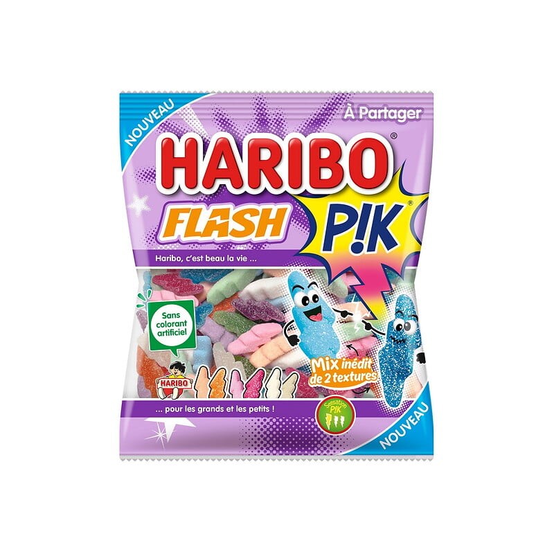Bonbons gélifiés acidifiés flash pik 180g