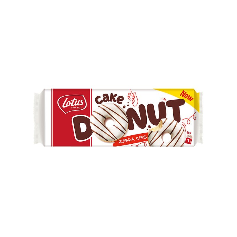 Cake donut avec glaçage zebra kiss x6 204g
