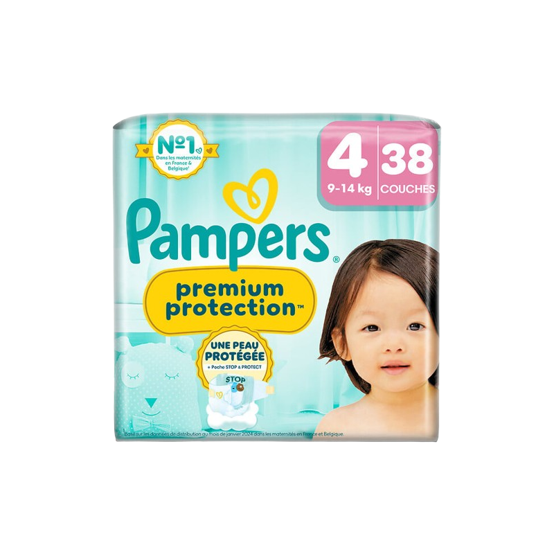 Couches premium protection taille 4 9-14kg x38