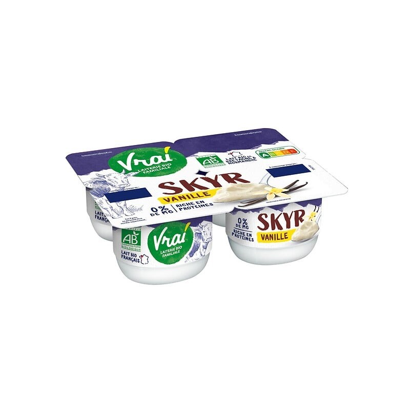 Skyr à la vanille 0%MG bio 4x100g