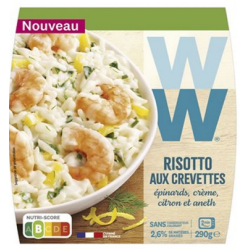 Risotto aux crevettes épinards crème citron et aneth 290g