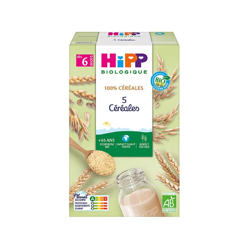 5 céréales en poudre bio dès 8 mois 250g
