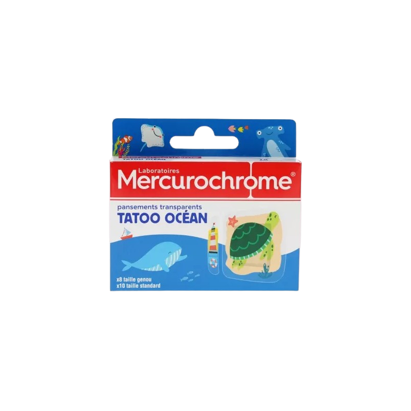 Pansements transparents tatoo océan x18