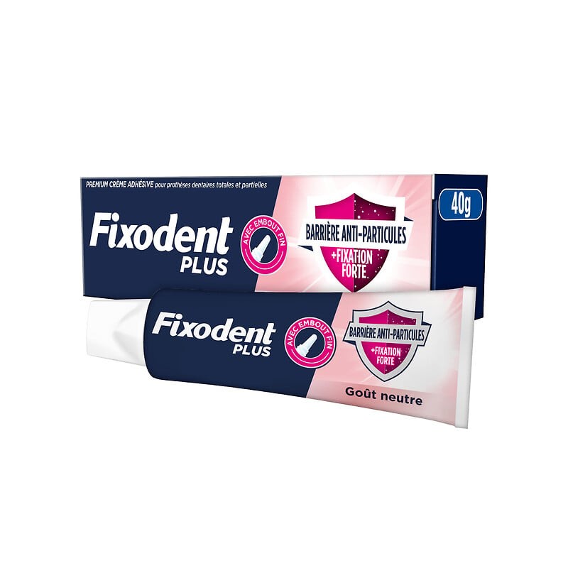 Crème adhésive fixation forte barrière anti-particules goût neutre 40g
