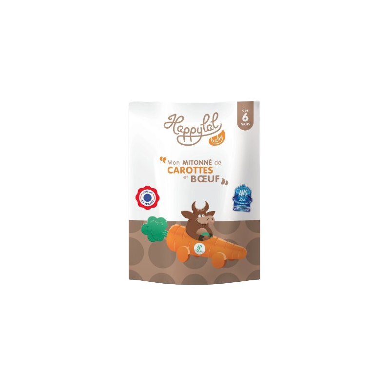 Mon mitonné de carotte et boeuf dès 6 mois halal 150g