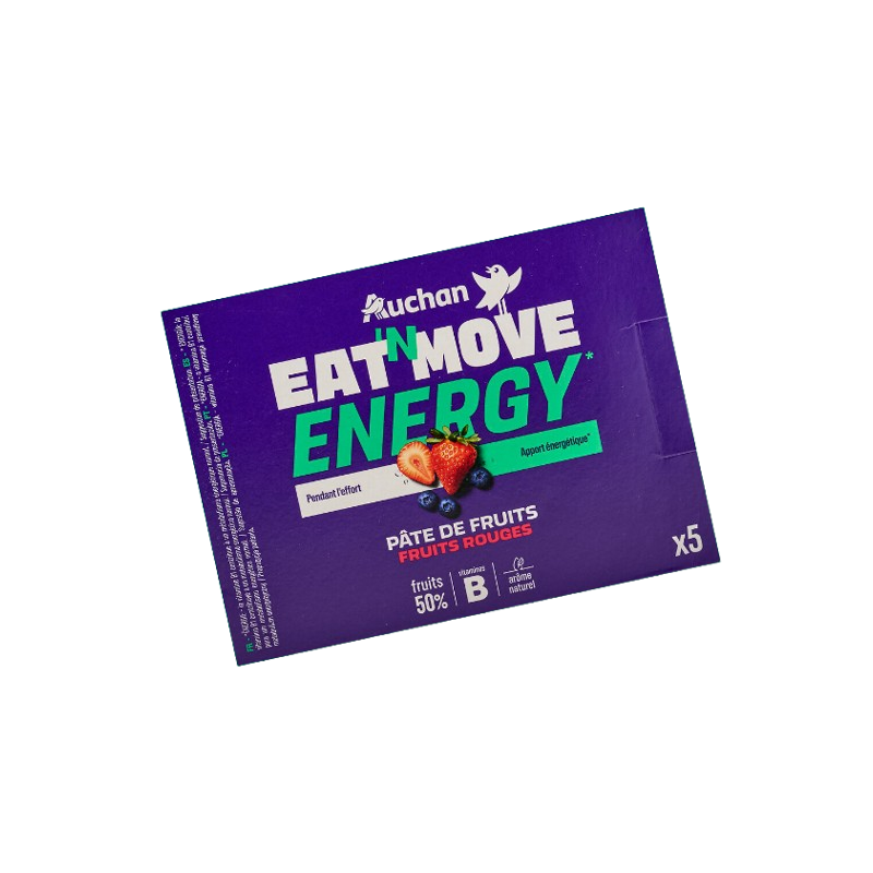Pâte de fruits energy fruits rouges x5 125g