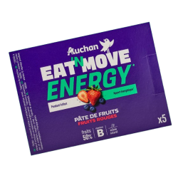 Pâte de fruits energy fruits rouges x5 125g