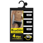 Slip homme ecodim coton stretch taille 6 noir x4