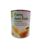 Poires demi-fruits au sirop léger 825g