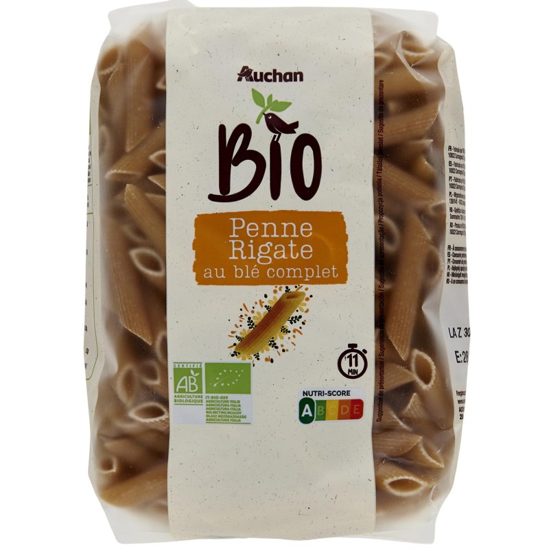 Penne rigate au blé complet 500g