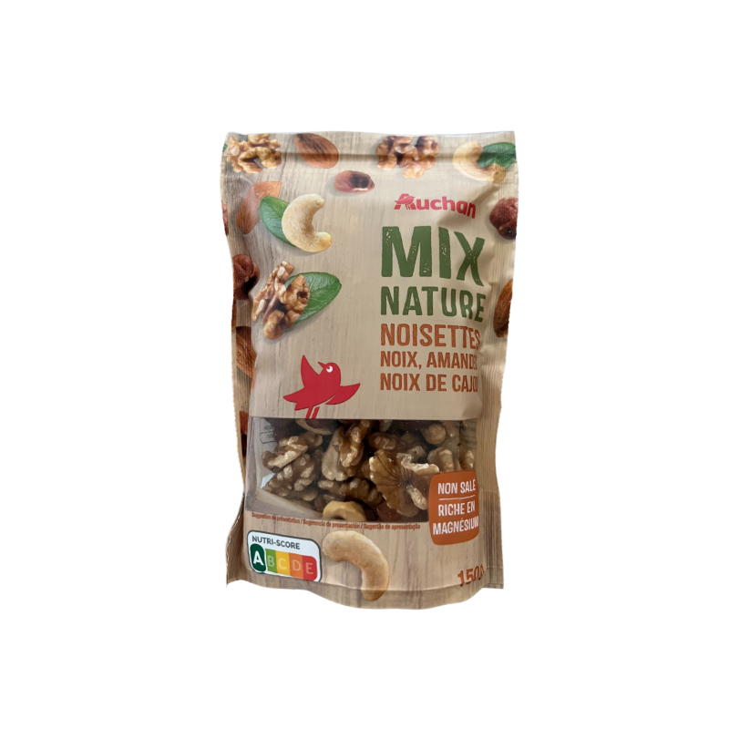 Mélange sélection mix nature noisettes noix amandes noix de cajou 150g
