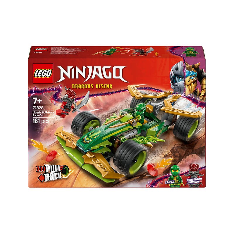Ninjago la voiture de course à rétrofriction de Lloyd 71828