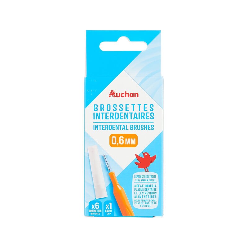 Brossettes interdentaires 0.6mm x6