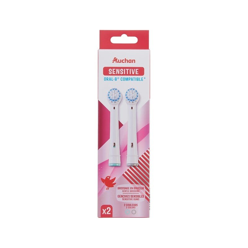 Recharge brosse à dents électrique sensitive compatible Oral-B x2