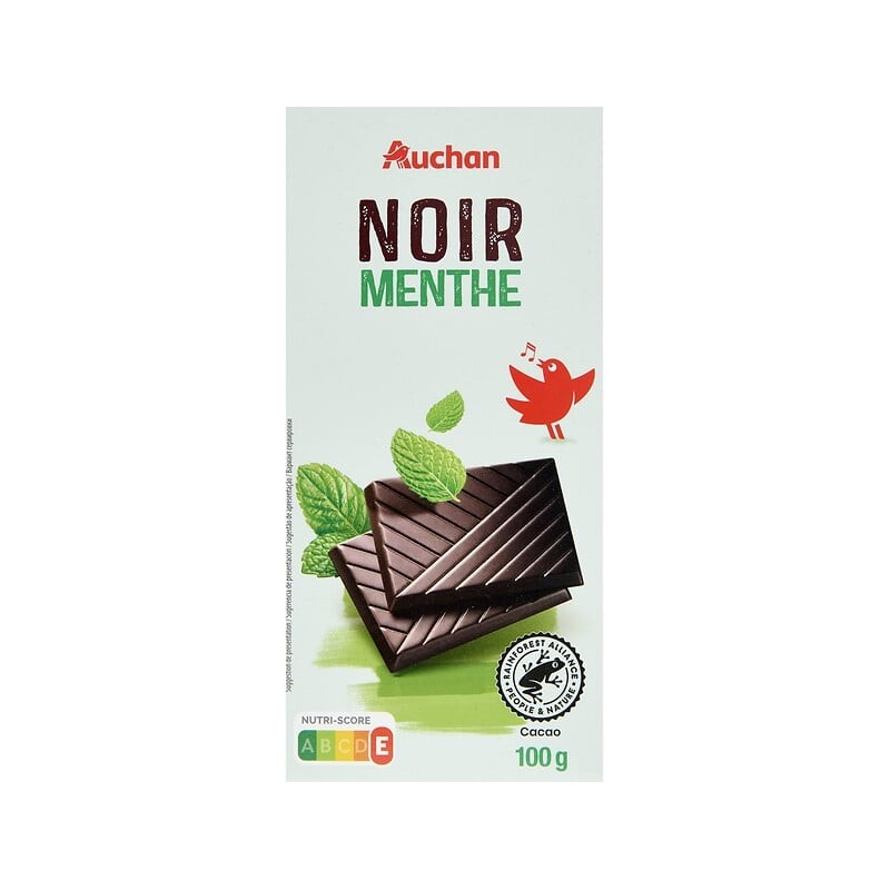 Tablette de chocolat noir menthe 100g