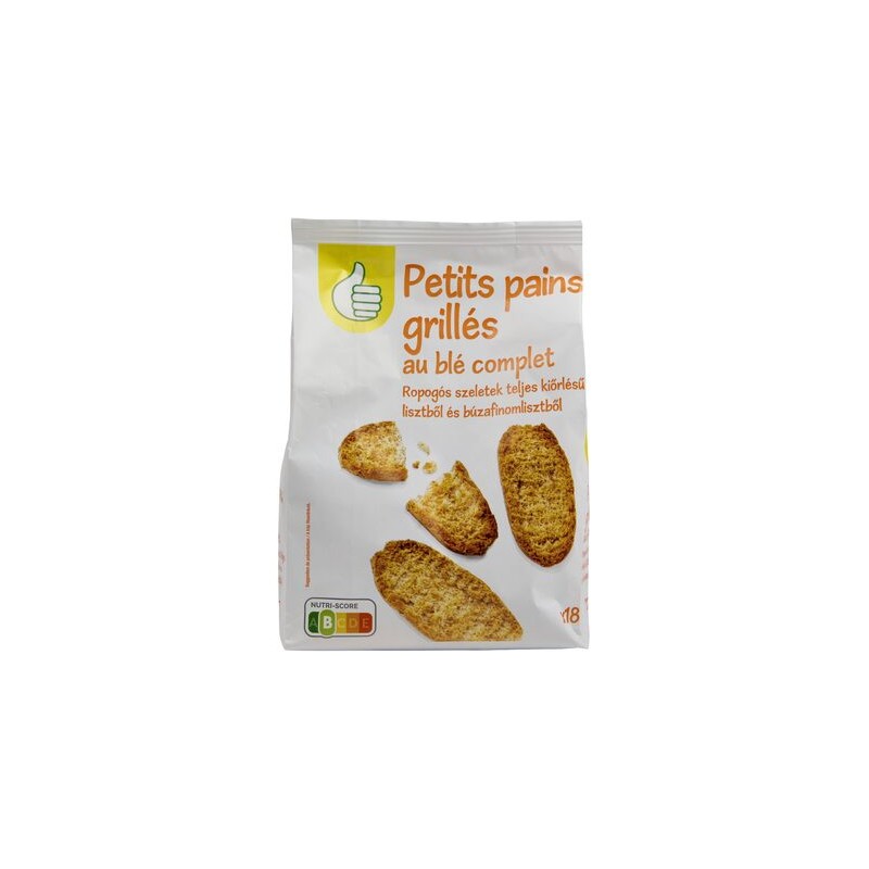 Petits pains grillés complet 225g