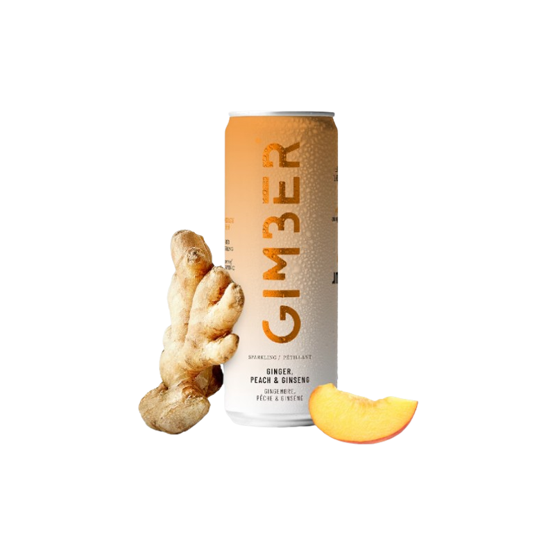 Boisson pétillante au gingembre pêche et ginseng bio 25cl