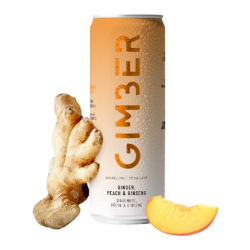 Boisson pétillante au gingembre pêche et ginseng bio 25cl