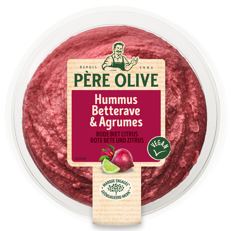 Houmous betterave et agrumes vegan 150g