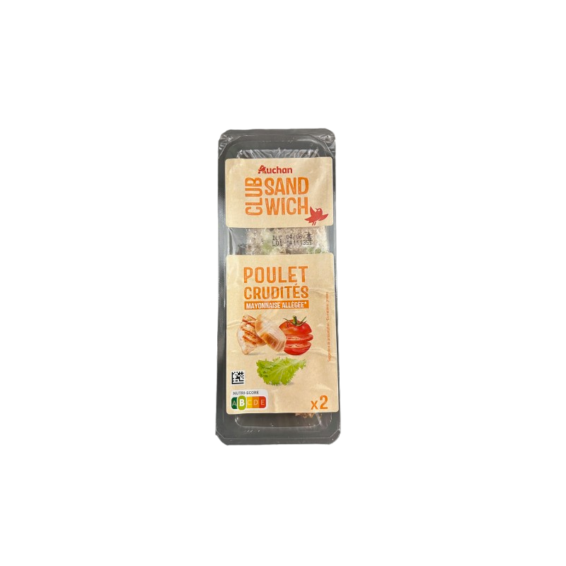 Sandwich poulet crudités mayonnaise allégée 145g