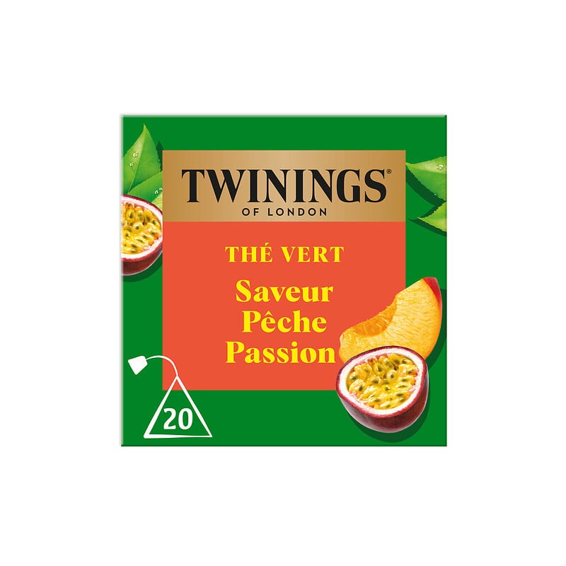 Thé vert saveur pêche passion x20