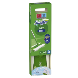 Kit balai attrape-poussière + lingettes sèches et humides