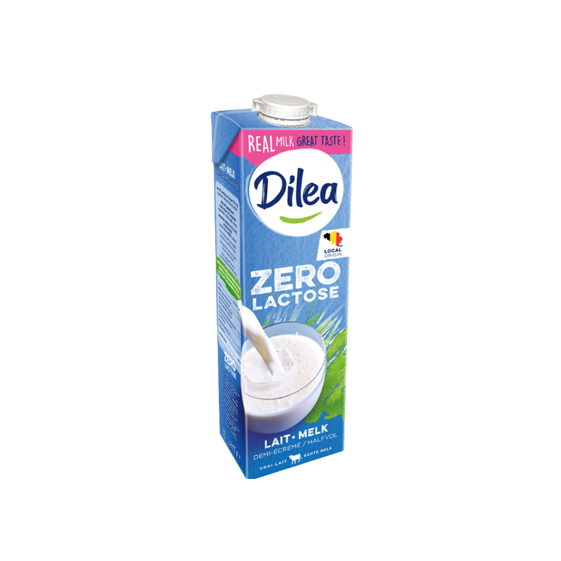 Lait demi-écrémé sans lactose 1l