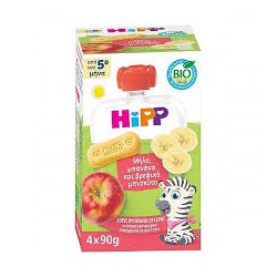 Gourde pomme banane biscuit bio dès 5 mois4x90g