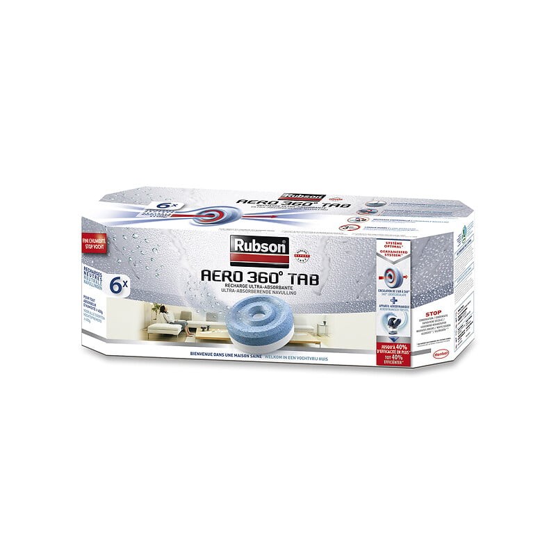 Recharges aero 360° tab ultra absorbantes pour absorbeur d'humidité x6