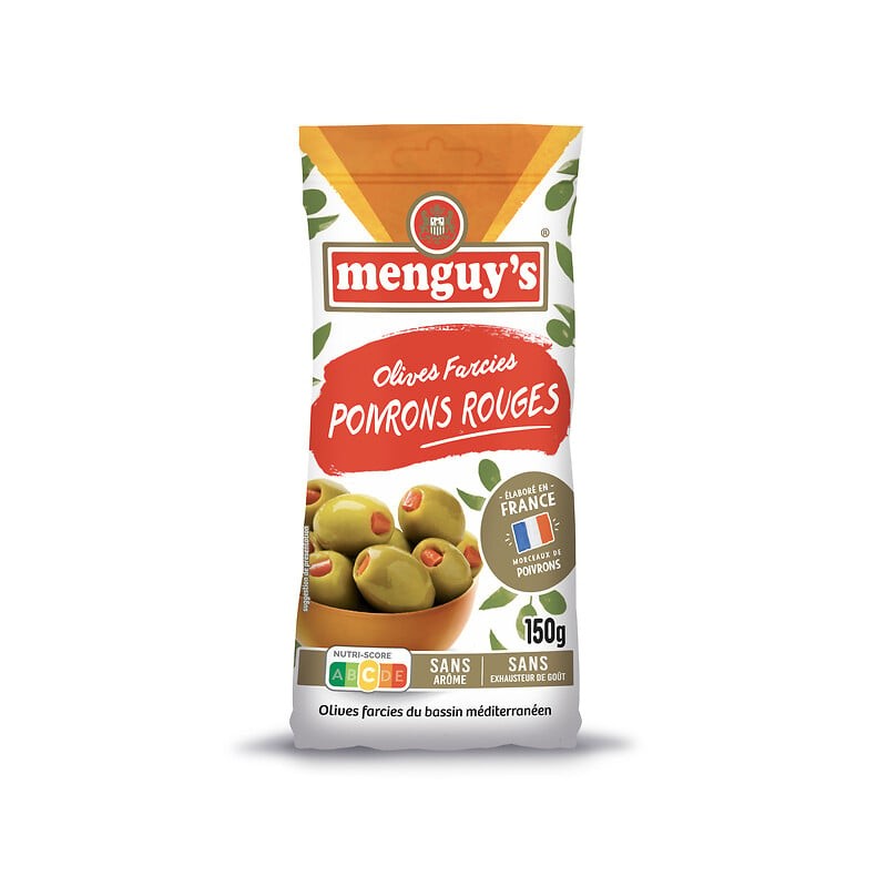 Olives farcies aux poivrons rouges 150g