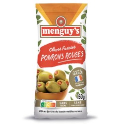 Olives farcies aux poivrons rouges 150g