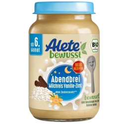 Bouillie du soir riz au lait vanille cannelle bio dès 6 mois 190g