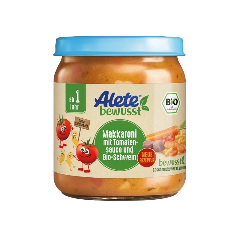 Petit pot macaronis à la sauce tomate et porc bio dès 1 an 250g