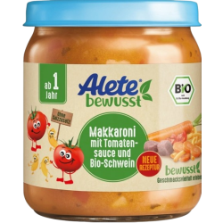 Petit pot macaronis à la sauce tomate et porc bio dès 1 an 250g