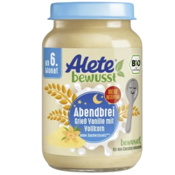 Petit pot semoule vanille et céréales complètes bio dès 6 mois 190g