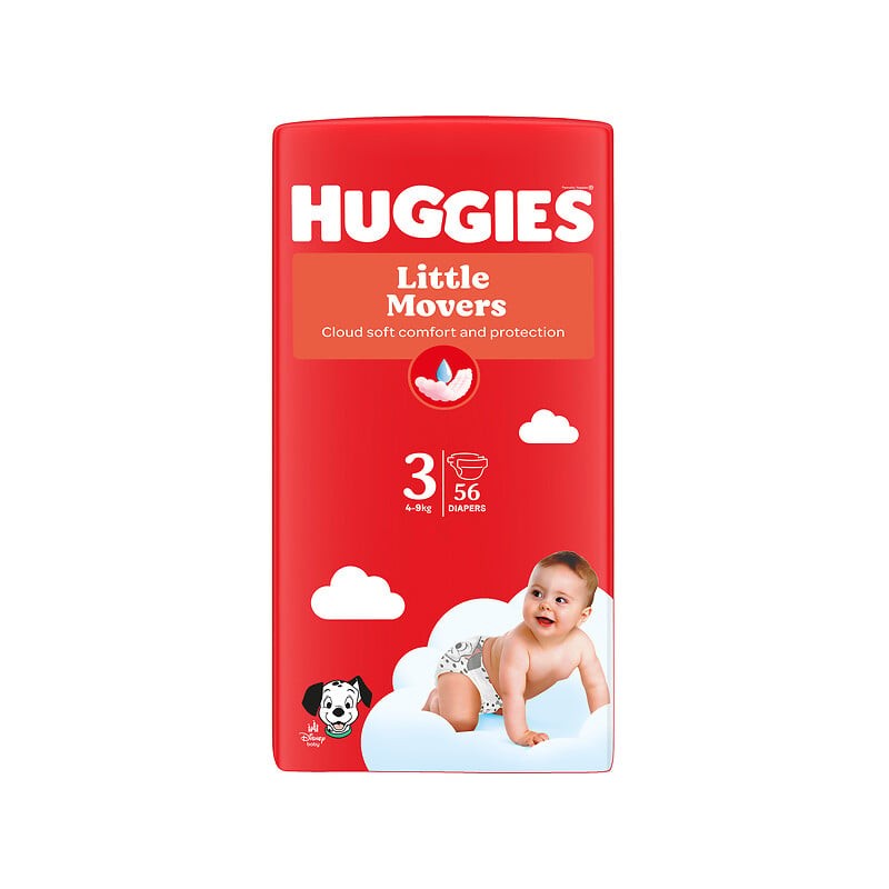 Couches little movers taille 3 4-9kg x56