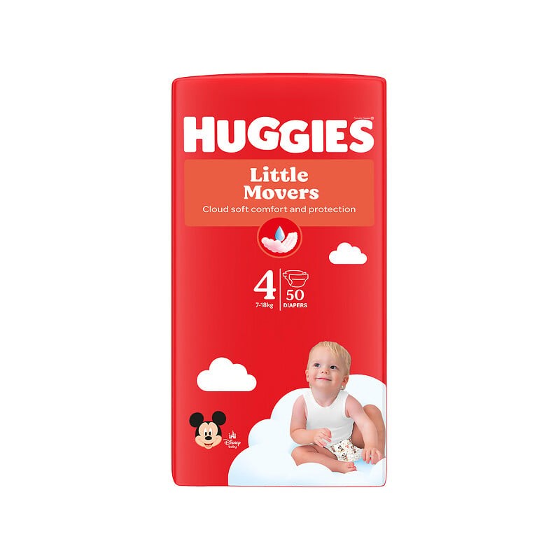 Couches little movers taille 4 7-18kg x50