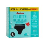 Culotte de règles flux abondant taille L 40/42 noir x3
