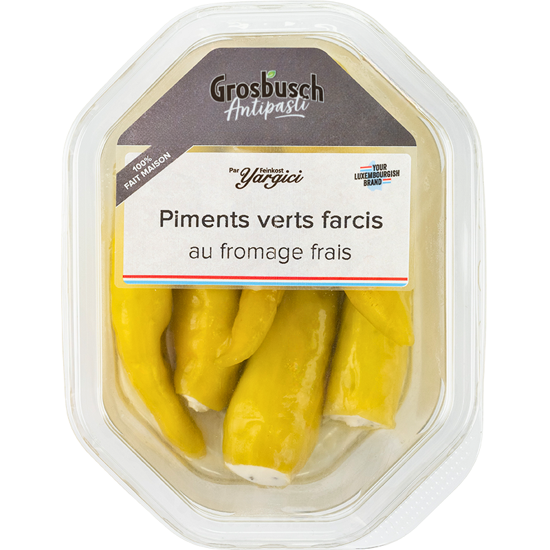 Piments verts farcis au fromage frais 110g