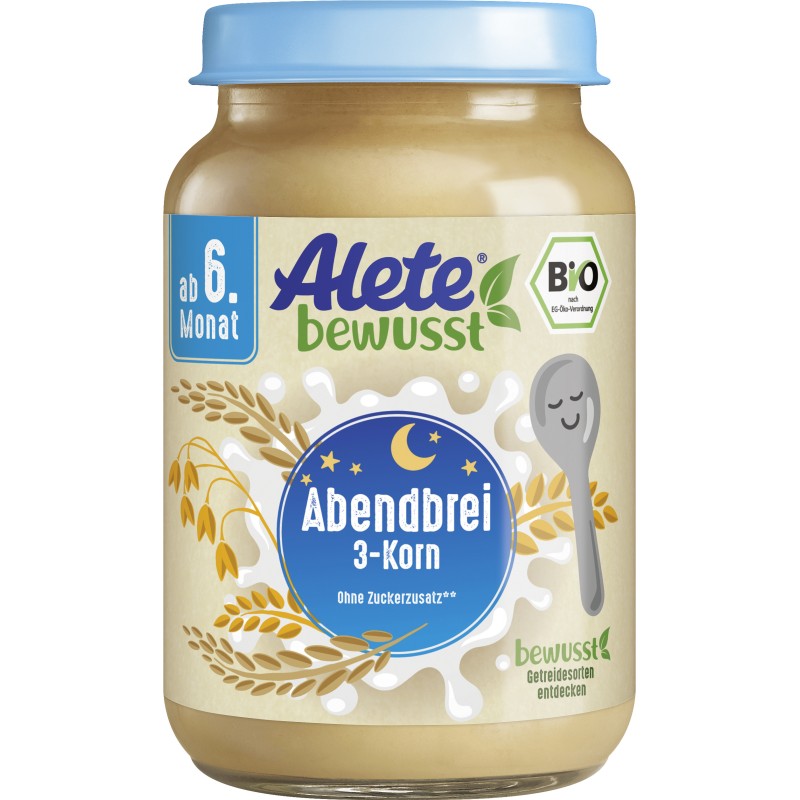 Bouillie du soir aux 3 céréales bio dès 6 mois 190g