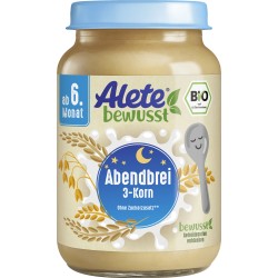 Bouillie du soir aux 3 céréales bio dès 6 mois 190g