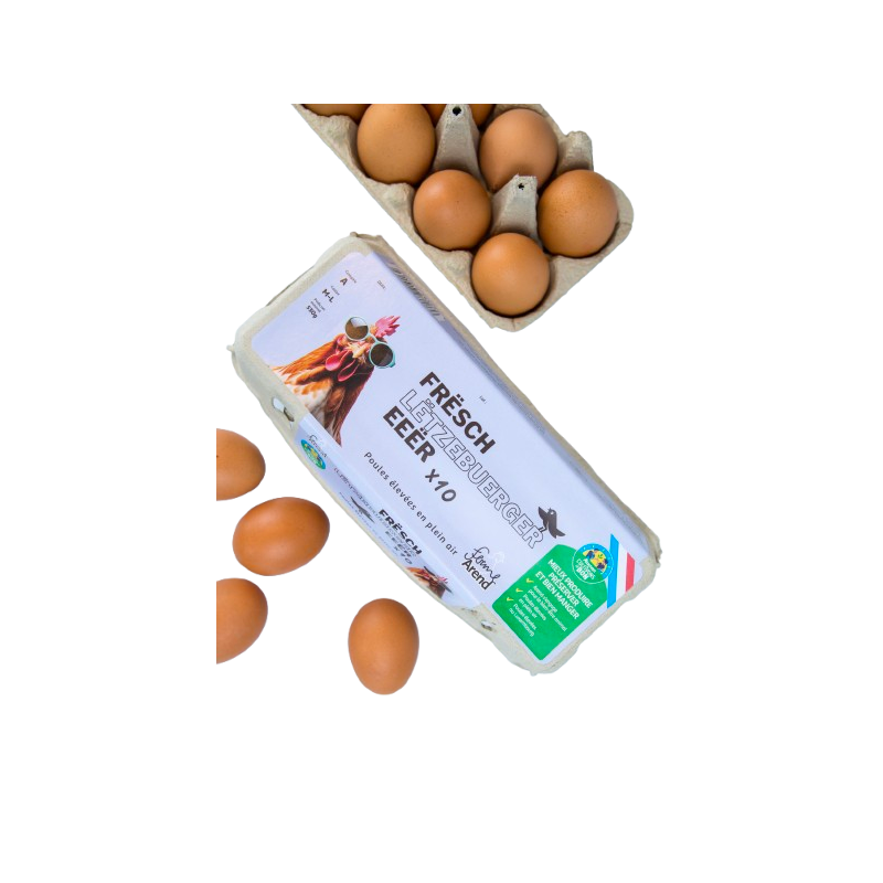 CULTIVONS LE BON Auchan oeufs de poules élevées en plein air x10