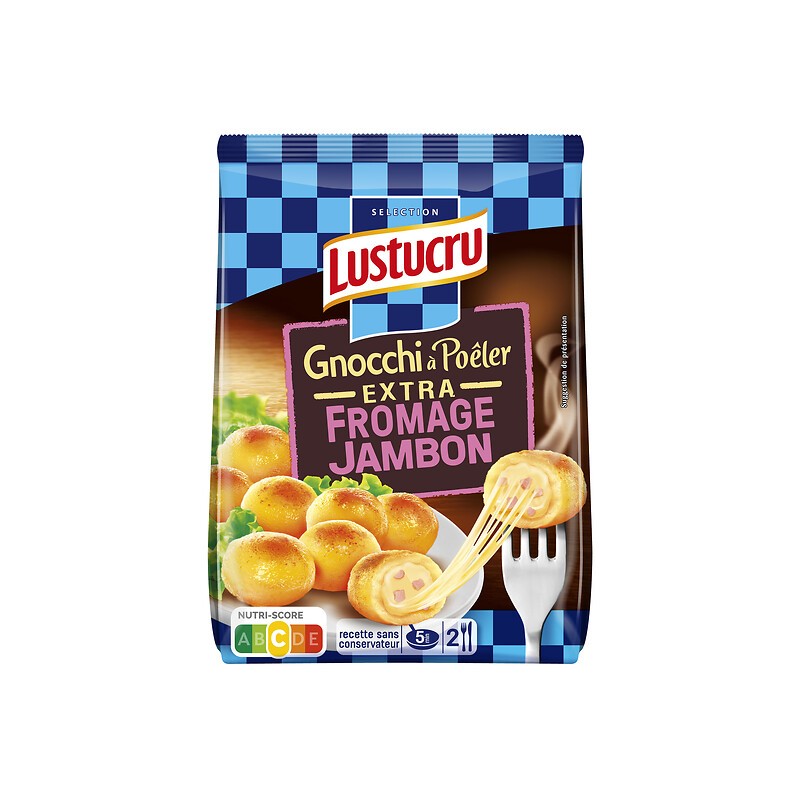 Gnocchi à poêler extra au fromage et jambon 300g