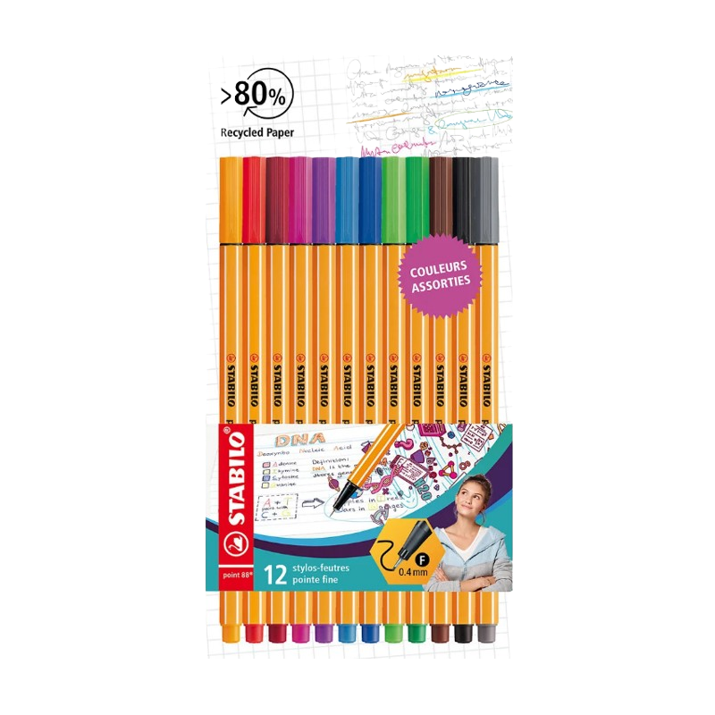 Stylo-feutre pointe fine point 88 x12