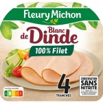 Blanc de dinde 100% filet sans nitrite x4 130g