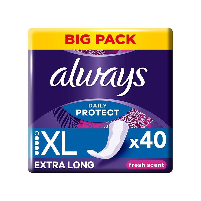 Protège-slips extra long XL parfum frais x40